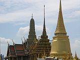Bangkok 04 01 Wat Phra Kaeo Golden Phra Siratana Chedi, the Mondop, and the Royal Pantheon